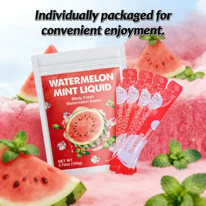 Watermelon and mint liquid fruit and vegetable juice 105g*2  (14 sachets)A refreshing summer, thirst-quenching drinks,  refreshing fruit juices, and fresh breath.