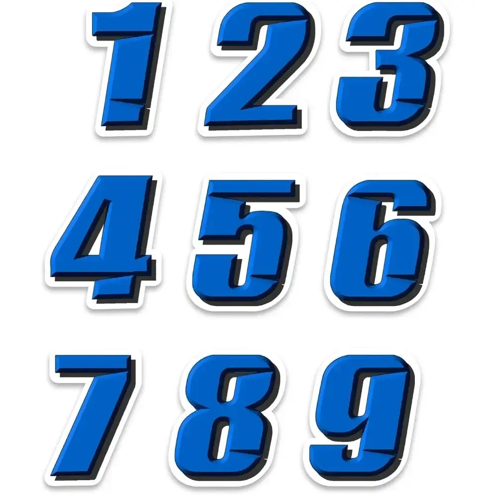 123456789 Digit Number Racing Number Decal Waterproof Car Motorcycle Stickers for Motorbike Fairing Fuel Tank Helmet Decor