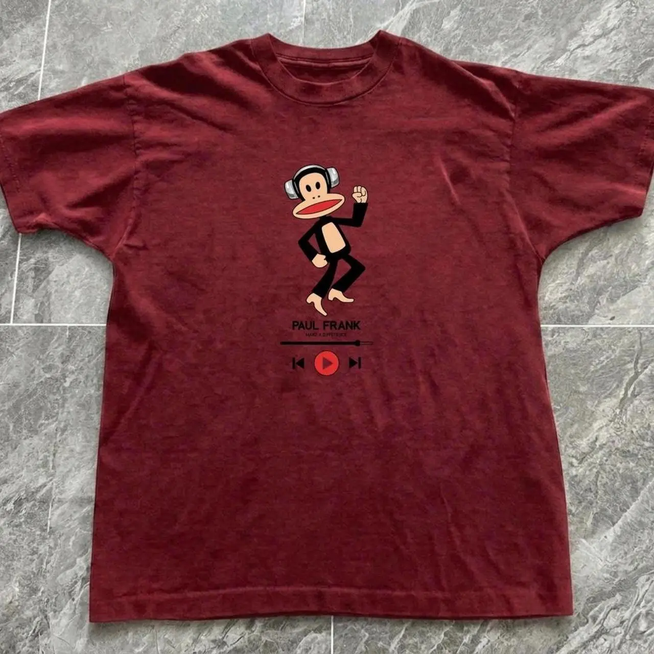Paul Frank burgundy cotton Baby Tee, Gift For Her, Gift Ideas