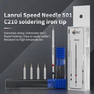 Lanrui Speed Needle S01 C210 Soldering Iron Tip Extremely Sharp Rapid Heating for Mobile Phone Motherboard Repair Tools