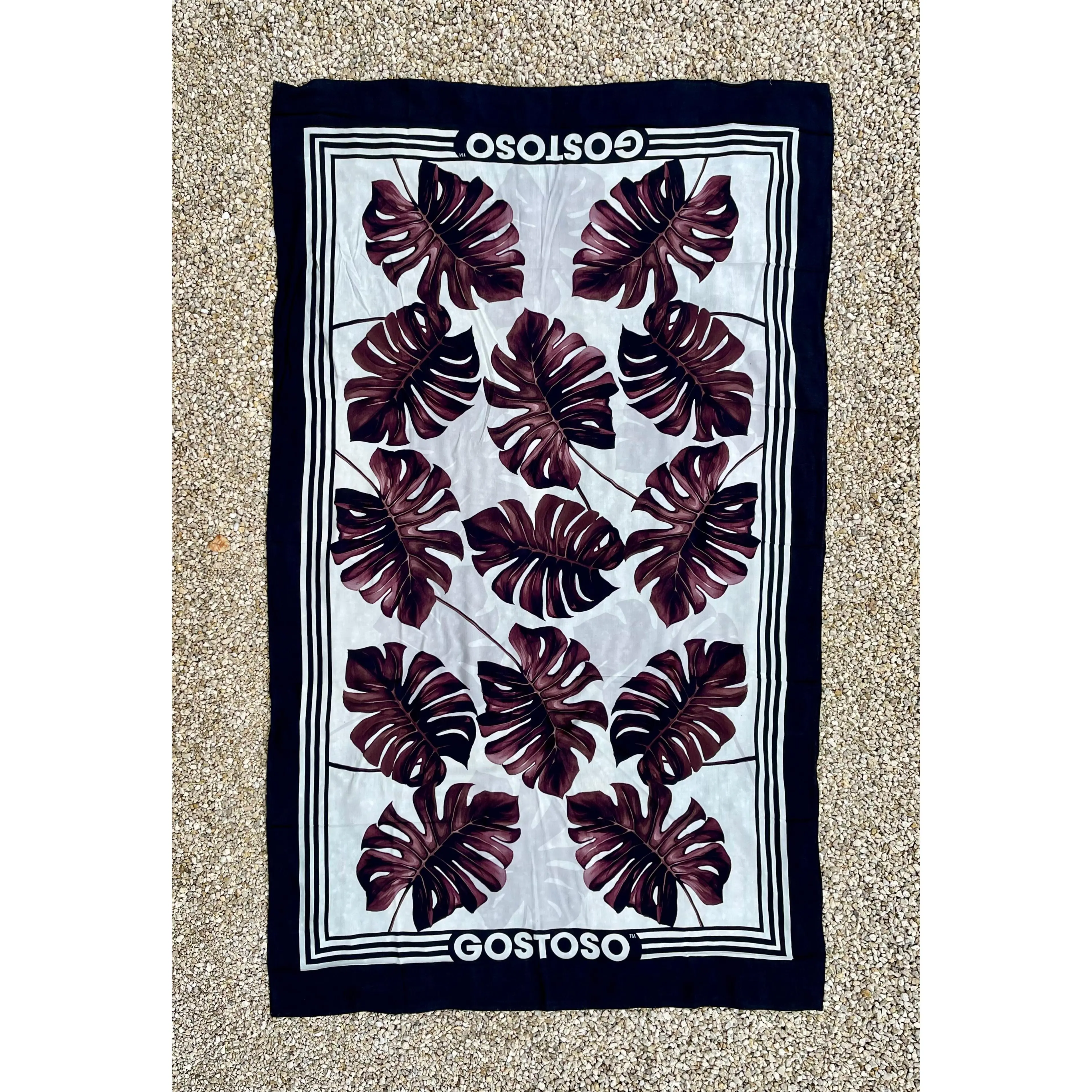Gostoso Monstera Canga de Praia- Brazilian Beach Towel (Sarong / Pareo)