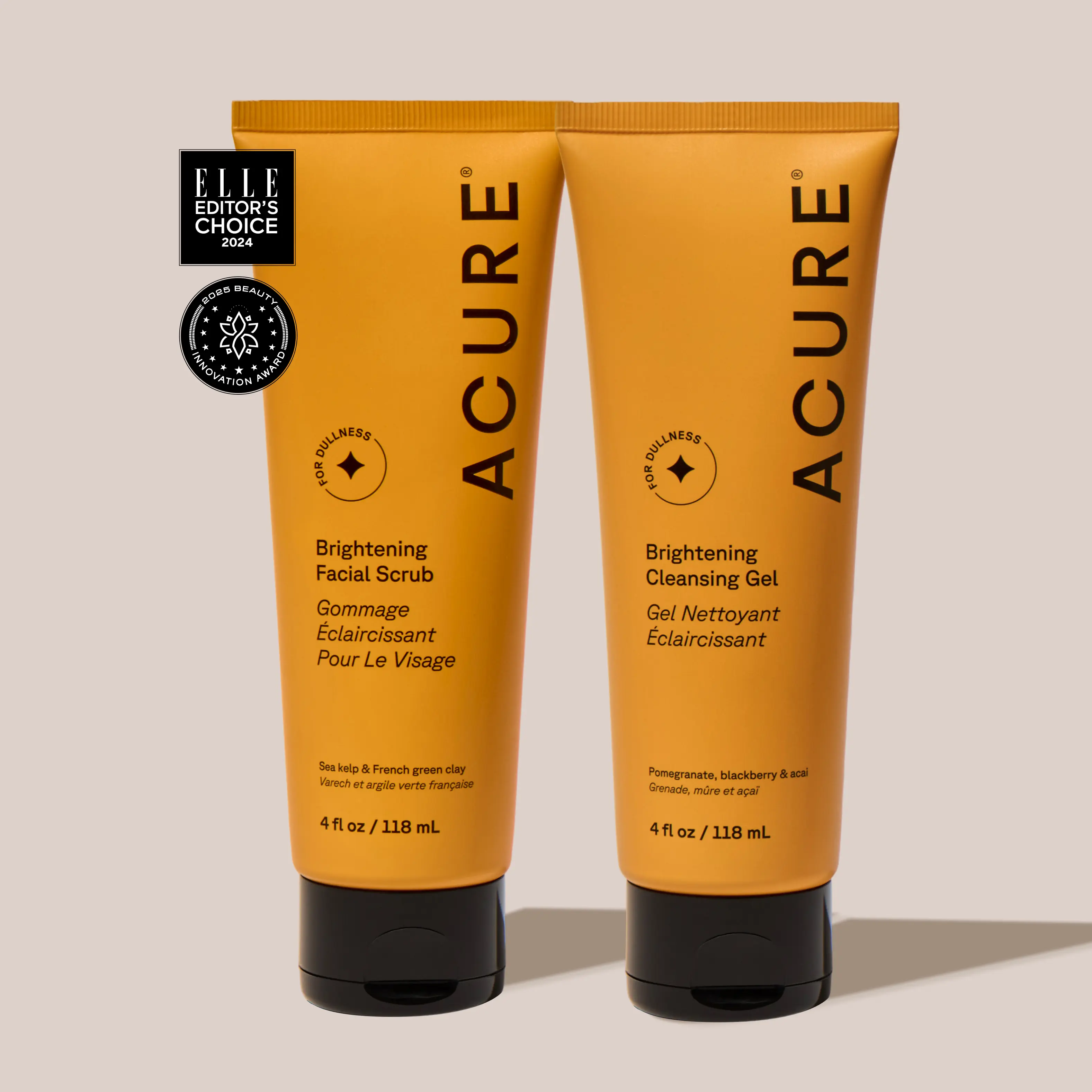 ACURE Brightening Facial Scrub + Brightening Cleansing Gel ACURE Brightening Facial Scrub + Brightening Cleansing Gel