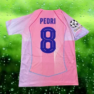 25 26 Pink Pedri 8 Short sleeve Soccer Jerseys