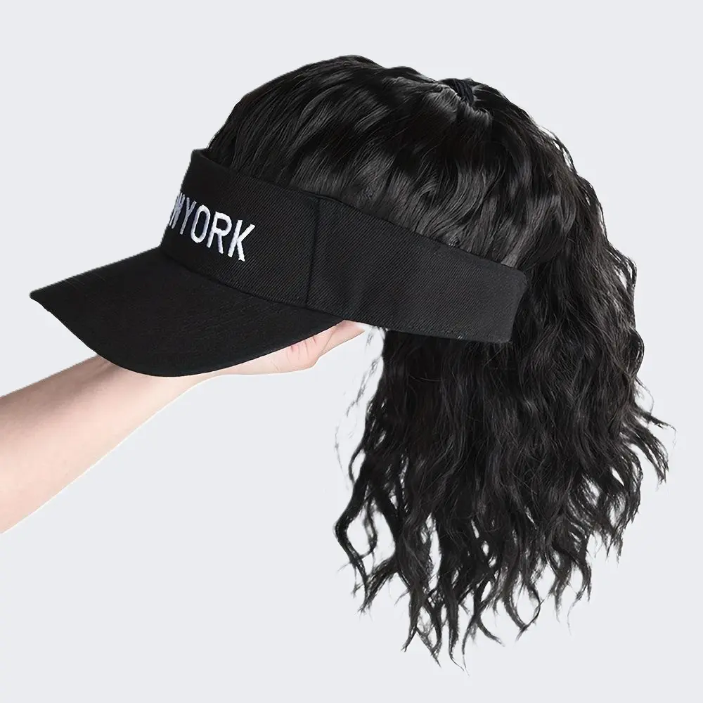 Women's 1-Piece Beach Sun Hat for Adults - Breathable, Relaxed Fit, Extendable Sports Open-Top Head Cover with Half Ponytail Add-On, All-Day Wear for Summer Casual Events