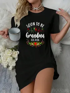 Xmas Soon to Be Grandma 2026 Loading Pregnancy Announcement Dress