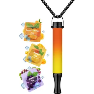 ASTOFLI Breathing Necklace For Anxiety Adults - Adjustable Air Outlet Breathe Necklaces With Flavored - Breath Free Stress Relief Device With Flavor - Meditation Gifts For Women Men