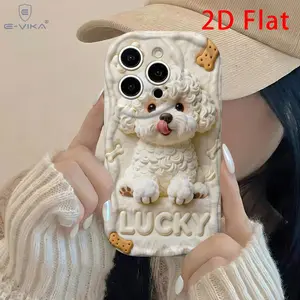 Cute Puppy Phone Case, 3D Soft Model Design, Full Protection for iPhone 17-11 Series, Perfect Gift for Friends & Family