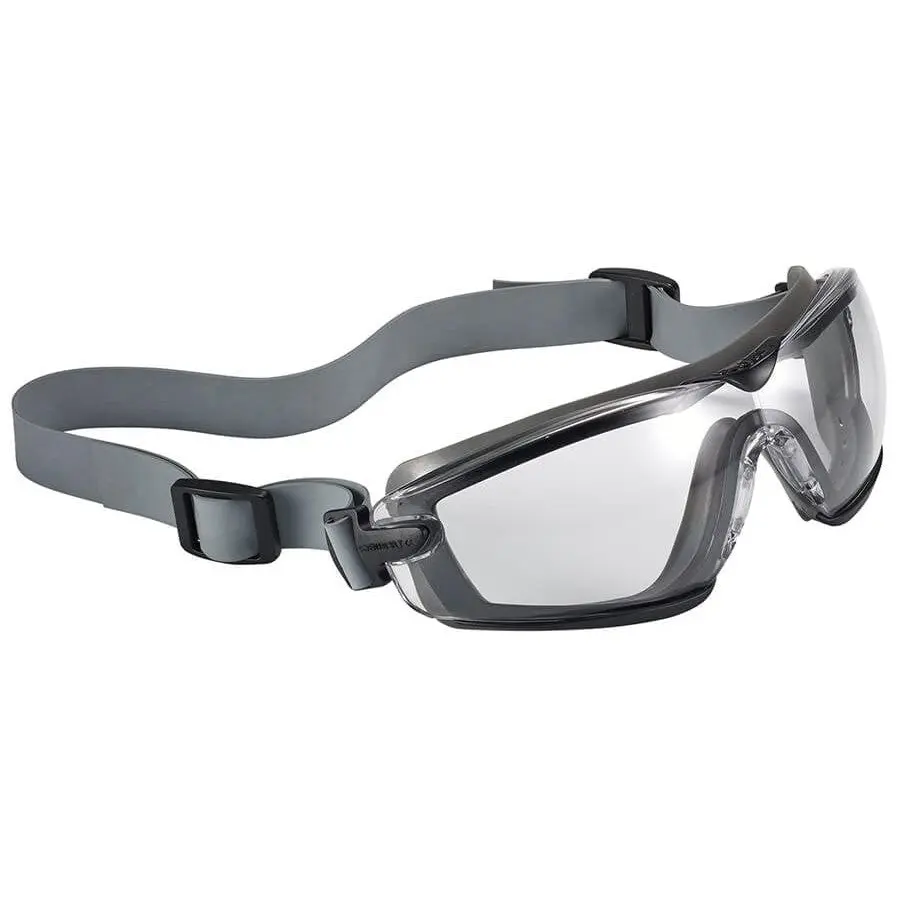 Bolle Cobra TPR Safety Goggle - Gray Frame, Platinum Anti-Fog Lens, Safety Glasses Goggles for Heavy-Duty Utility Use, Industrial Eye Protection, Full Seal for Laboratory Users