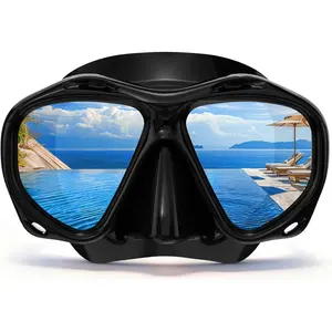 Scuba Mask Adults, Diving mask, Snorkel Swimming Goggles with Nose Cover for Youth, Free Diving Mask, Panoramic  Tempered Glass Snorkeling Gear Anti Fog Anti Leakage