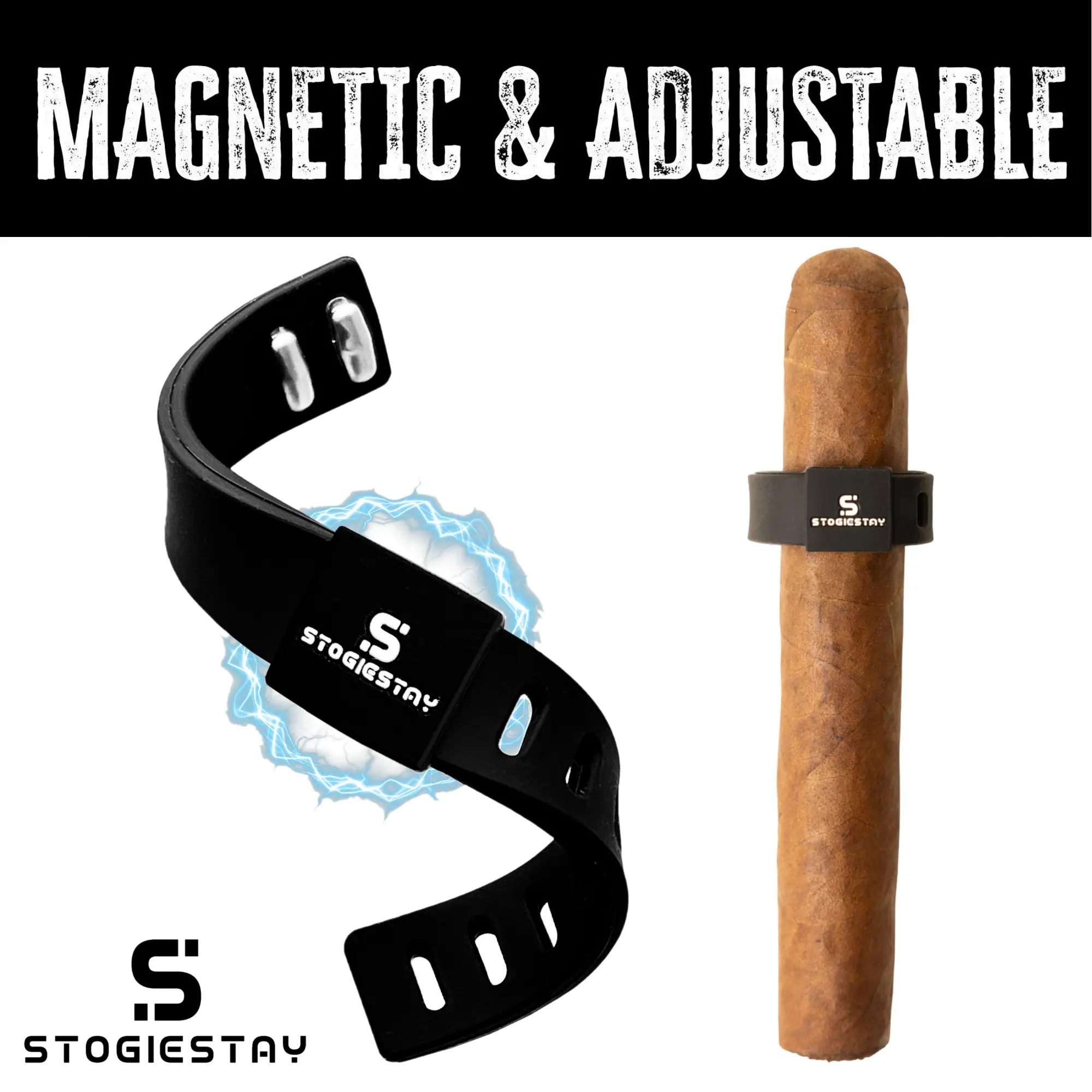 StogieStay Magnetic Stogie Holder - Portable Stogie Clip for Golf, Fishing, Grilling, Camping & Sporting Events - Outdoor Gadgets & Accessory Gift