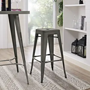 Promenade Backless Bar Stool in Brown