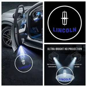 2-piece set Lincoln logo welcome lights, modified integrated projection lights and ambient lights. Installation is damage-free, just stick and use. Enhance the grade of your car. Car Lighting Accessories