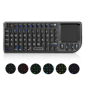Mini with Touchpad, Rechargeable Backlight, 2.4g Wireless Design, Portable Rechargeable Keyboard, Ideal for PC/tablet/TV/smartphone, Perfect for Travel & Office
