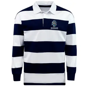 Syracuse Silverbacks Classic Long Sleeve Hooped Rugby Jersey
