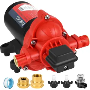 12V Pump, 2.5gpm-8amp-60psi,  and  Resistant, Compatible with Roundup, Diaphragm Pump with   and Self-Priming for Agricultural Spraying, Rv, , Etc