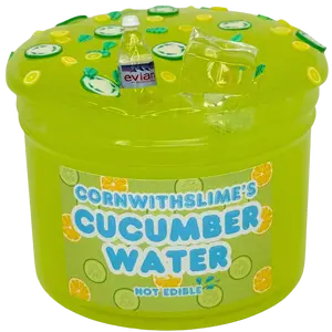 Cucumber Water 8oz Slime Coated Clear Texture Scented Like The Name