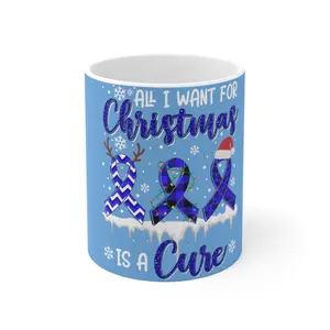 Christmas Colon/Rectal Cancer Ceramic Mug 11oz