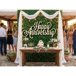 Happy Anniversary Wood Sign Stacked