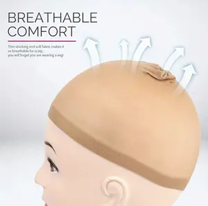 Brown Color Stocking Caps For Wigs Individual Wig Caps Transparent Wig Cap Invisible Hairnets Top Selling