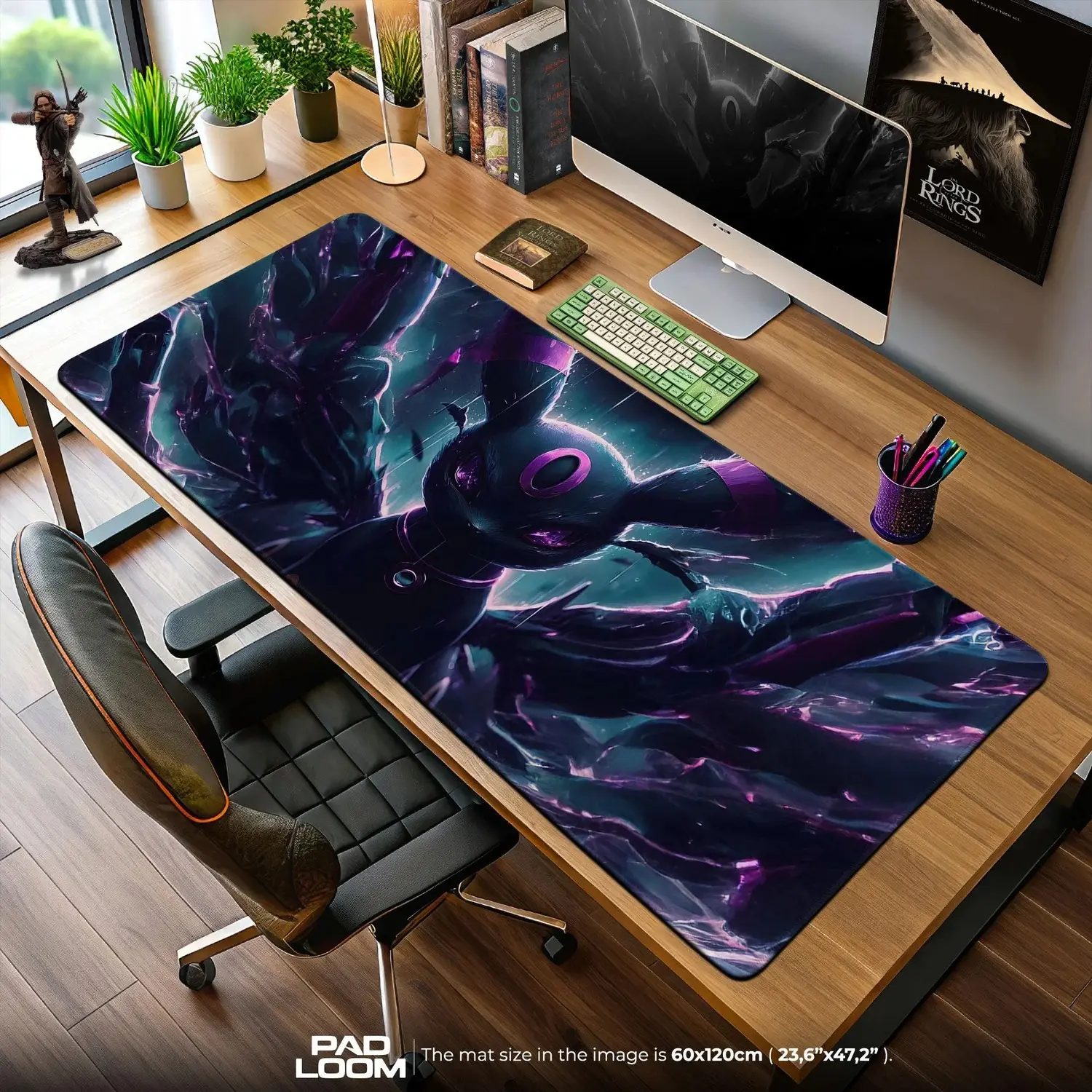 Umbreon Dark Eclipse Mouse Pad, Eeveelution Decor, Anime Fan Gift