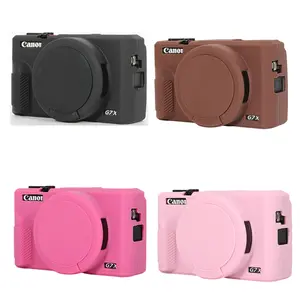 Soft Silicone Rubber Camera Body Case for Canon G7X Mark II III G7XII G7X2 G7XIII G7X3 Shockproof Cover Lens Cap Protective