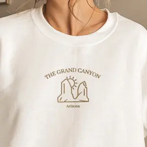 Grand Canyon Embroidered Sweatshirt Grand Canyon Crewneck Embroidered Sweater National Park Shirt Embroidered Crewneck