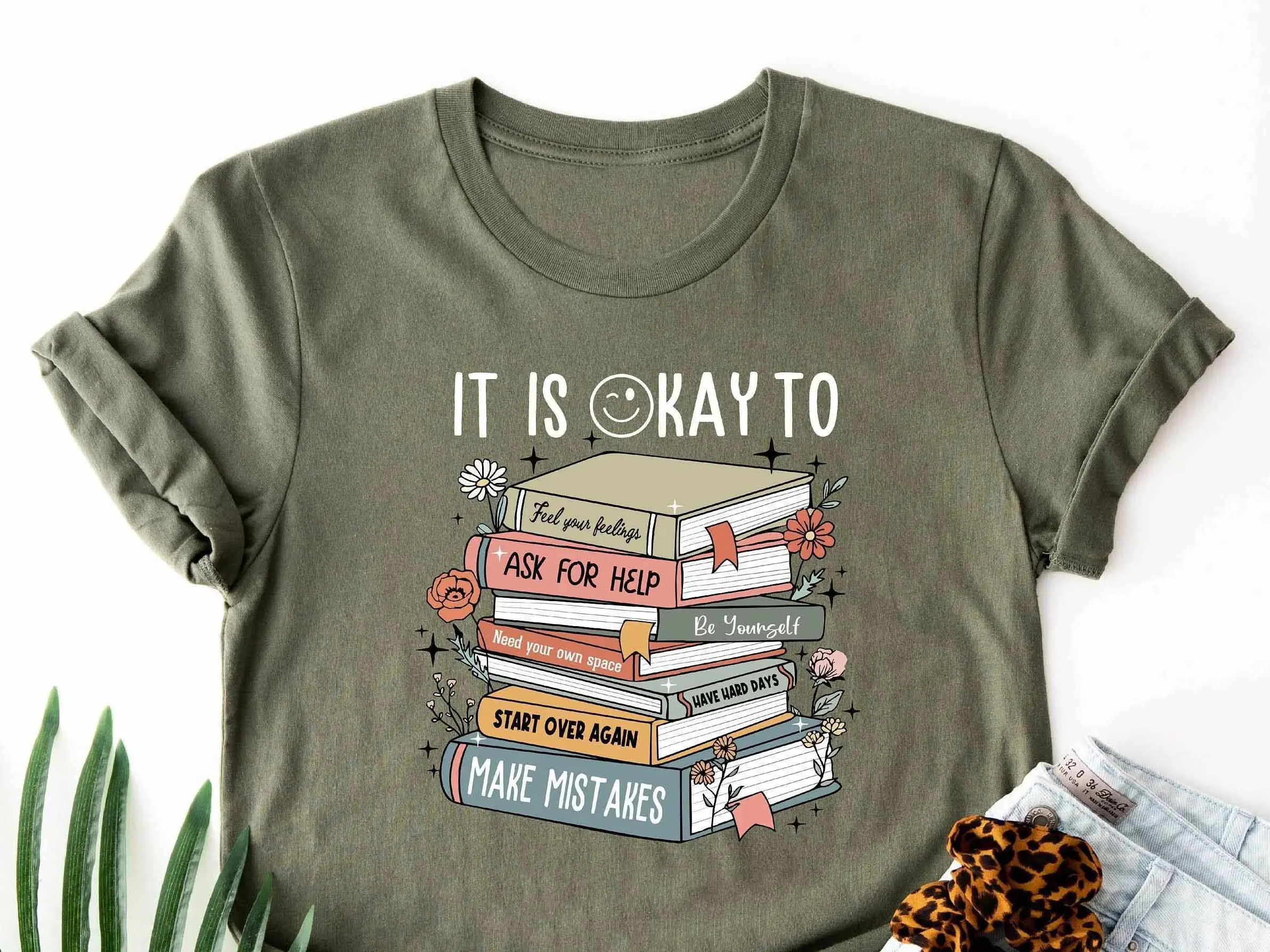 It is A Okay Shirt, Mental Health Shirt, Teacher Shirt, Mental Health Matters, Bookish Shirt, Motivation Shirt, Be Yourself Shirt