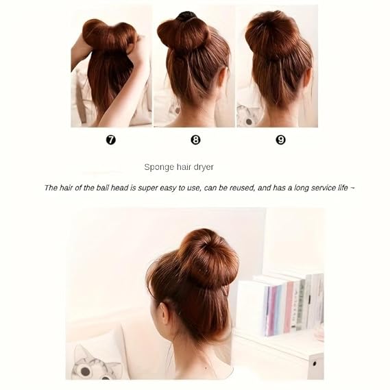 Hairstyling curler, set includes 2 pieces (one large and one small) sponge twist hair styling tools, DIY hair accessories and ponytail curlers, making it easy to create hairstyles without heating, pure physical styling tools.