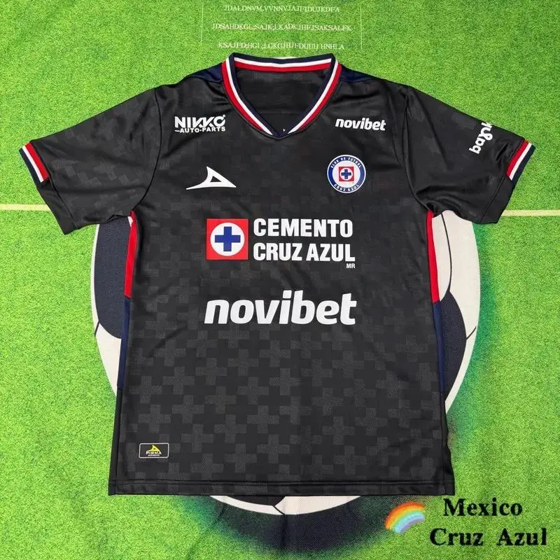 Cruz Azul 25 26 Away Black Jersey, Sepulveda #9 Liga MX Football Shirt, Unisex Short Sleeve Soccer Top, Fan Gift