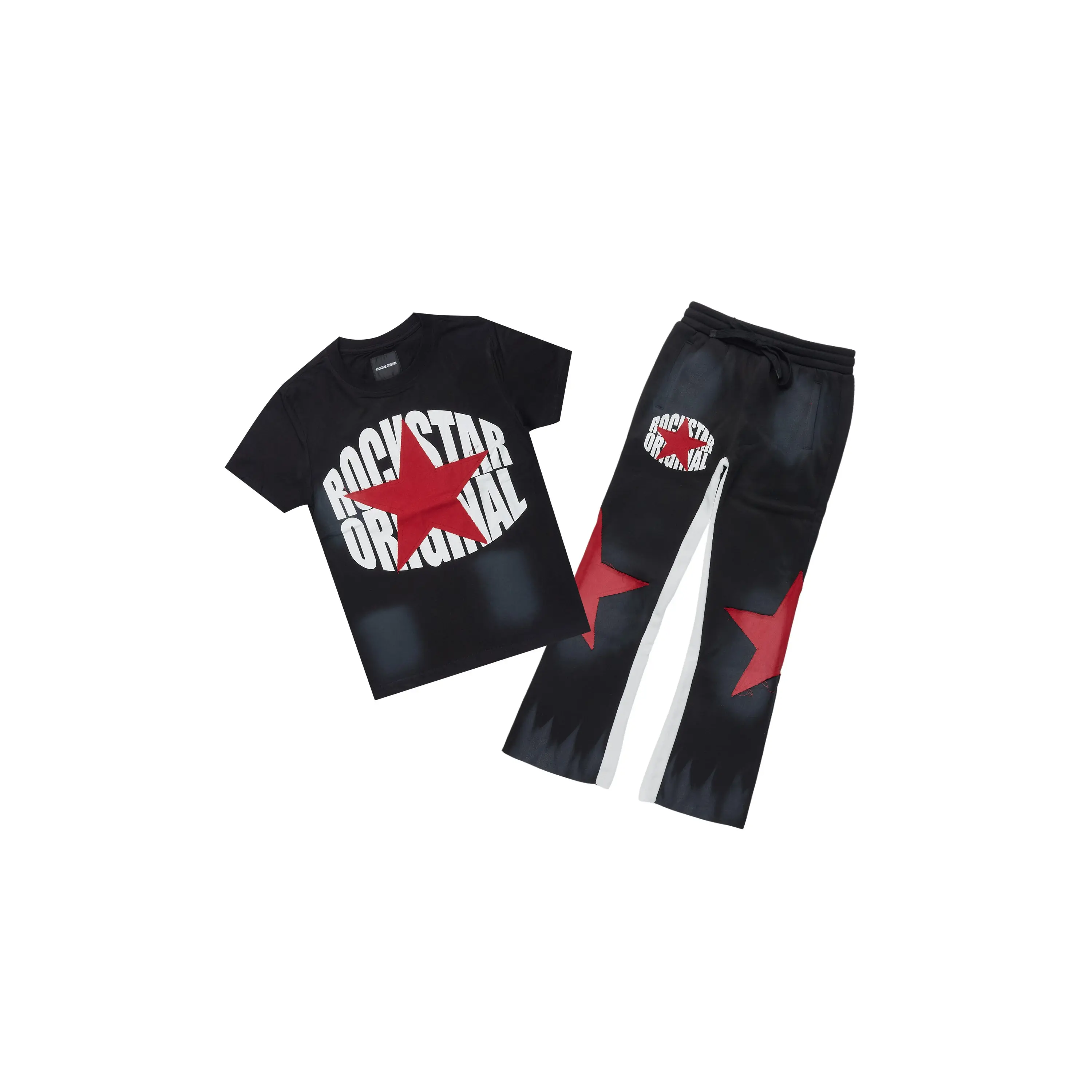 Girls Kallyah Black/ Red T-Shirt Stacked Set Girls Kallyah Black/ Red T-Shirt Stacked Set