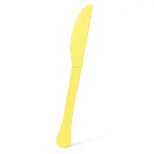 Heavyweight Mid-Cut Yellow Plastic Knives