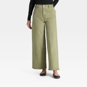 Women's High-Rise Sailor Wide Leg Ankle Denim Jeans - Universal Thread