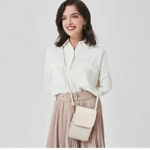 Leather Small Crossbody Bags for Women Designer Cell Phone Bag Wallet Purses Adjustable Strap