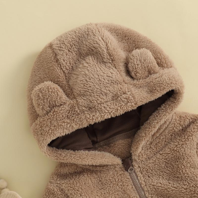 Newborn Baby Boys Girls Bear Ear Fleece Jumpsuits Outfit Long Sleeve Hooded Romper Winter Warm Snowsuit Clothes Newborn Baby Boys Girls Bear Ear Fleece Jumpsuits Outfit Long Sleeve Hooded Romper Winter Warm Snowsuit Clothes