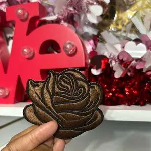Brown Rose Hat Patch
