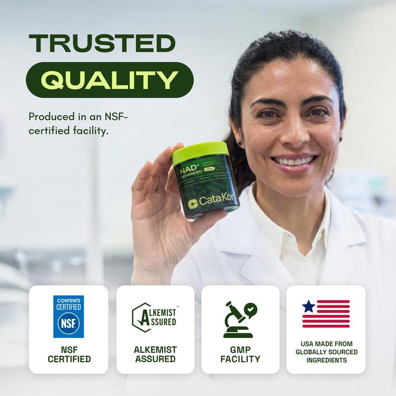 2x Cata-Kor NAD+ Advanced 500 mg - NAD+ Supplement for Energy & Healthy Aging - 120 Count (60 Day Supply) - Previously known as Reus Research NR 900