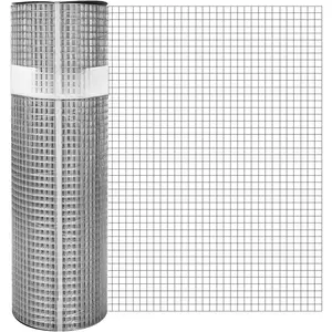 19 Gauge Hardware Cloth 1/2 inch 48 x 50 ft, Hot-Dip Galvanized After Welding, Chicken Wire Mesh Roll Welded Wire Fencing Gopher Mesh Wire Cloth Tree Guard Garden Fence