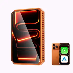 Netflix/YouTube/TikTok/Google Play/Screen mirroring to your car! Box-type in-car screen mirroring and streaming adapter, 3-in-1 wireless adapter, compatible with factory wired CarPlay vehicles