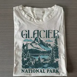 Glacier National Park Graphic T-shirt, Mountain Adventure Tee, Nature Lover Shirt, Unisex Comfort Colors Shirt