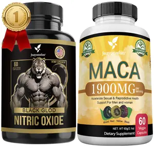 JOAYONNFON Natural Nitric Oxide Booster + 1900mg Triple Color Maca Root Capsules | Energy & Vitality for Men & Women  Healthcare Fitness Supplement