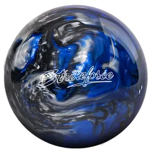 KR Strikeforce Polyester Bowling Ball - Blue/Black/Silver