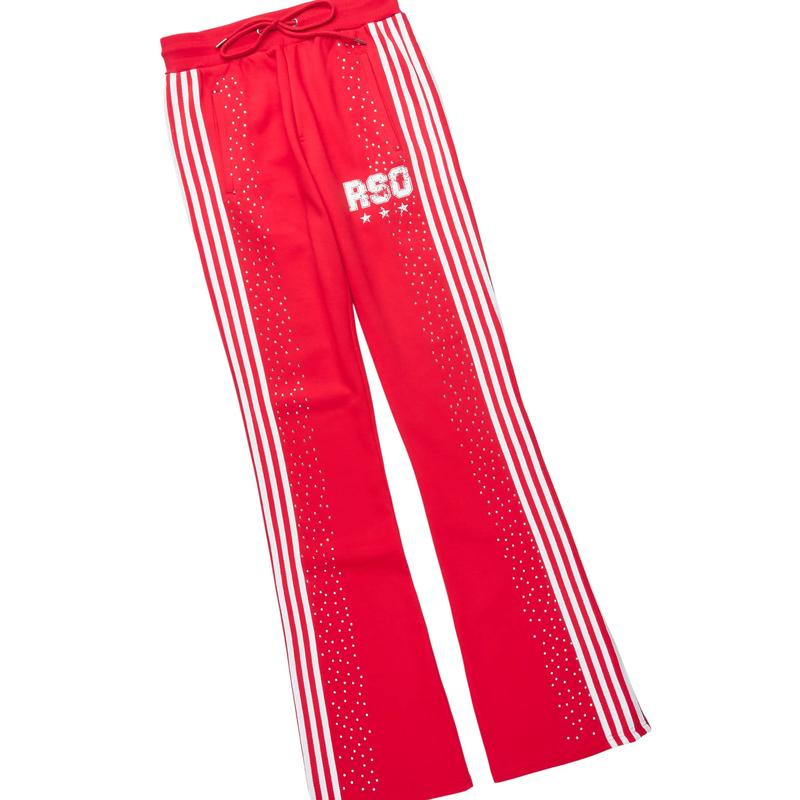Tylla Red Rhinestone Hoodie/Baggy Pant Track Set