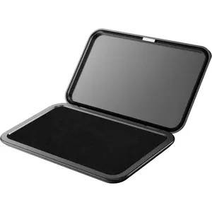 Large Stamp Pad - 3.50"x 6.25", Magnetic Lid, Premium Quality Felt Stamp Pad (Black)