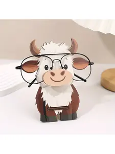 Handmade Highland Cow Eyeglass Holder for Mother's Day Gift, Cute Wooden Animal Spectacle Stand, Cute Cow Design, Aesthetic Desk Decor for Her, Viral Cow Lover Gift #homedecor #highlandcow