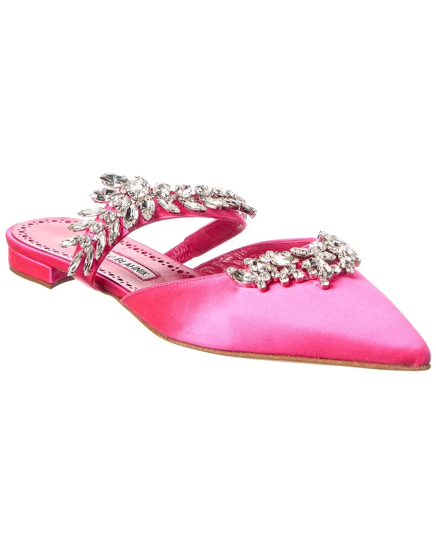 Manolo Blahnik Lurum Satin Mule