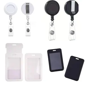 1pc Slide Working Permit Case ID Tag Pass Work Card Cover Case Badge Holder for Staff Nurse Workers Bus Credit Card Protector