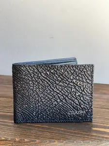 CUADRA CARTERA PIEL DE Tiburon - Gris/Negro