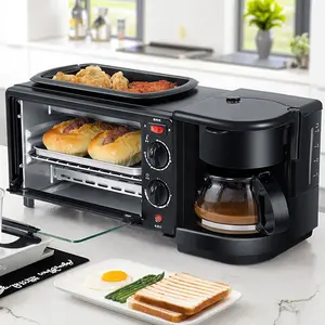 3 in 1 Multi-Functional Breakfast Maker Electric Sandwich Grill Bread Toaster
