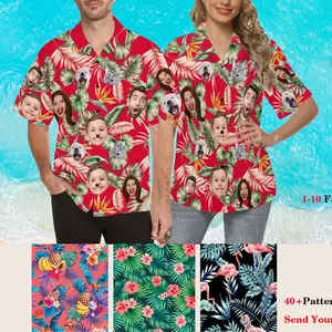 Custom Face Hawaiian Shirt for Men and Women - Personalized Photo and Text - Bachelor Party, Trip, Birthday, Father's Day Gift