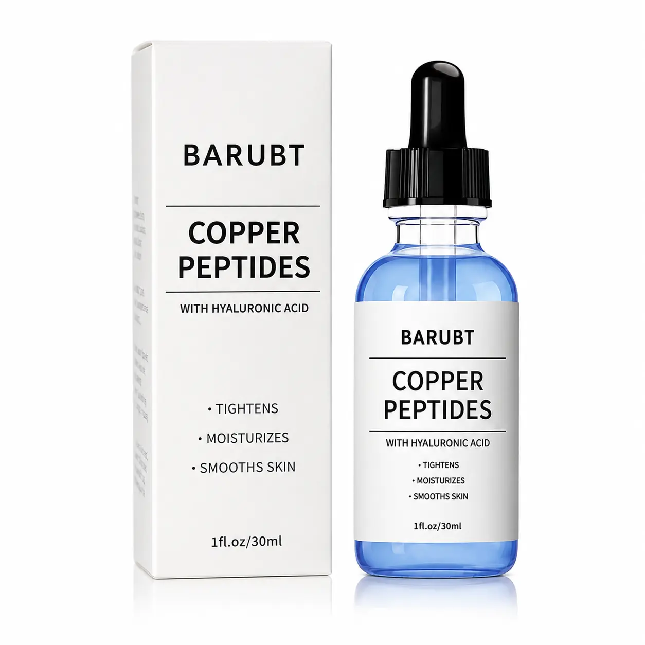 GHK-Cu Copper Peptide Face Serum with Hyaluronic Acid - Anti-Aging Moisturizer for Firming, Smoothing, and Soft Skin, Daily Face Care Product for All Skin Types, 30ML, Face Care Products